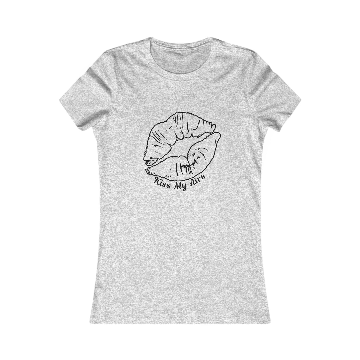 Women's Kiss My Airs Tee, Cute Summer Shirt, Gift for Her, Casual Outfit, Funny Tee for Friends, Trendy Top
