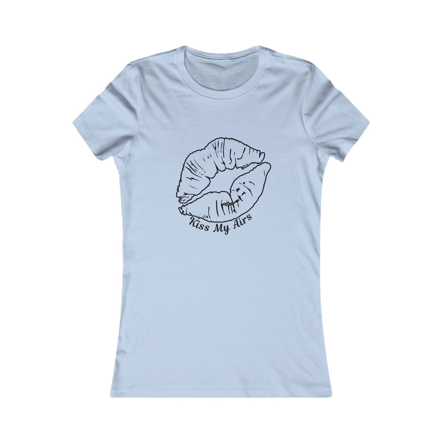 Women's Kiss My Airs Tee, Cute Summer Shirt, Gift for Her, Casual Outfit, Funny Tee for Friends, Trendy Top