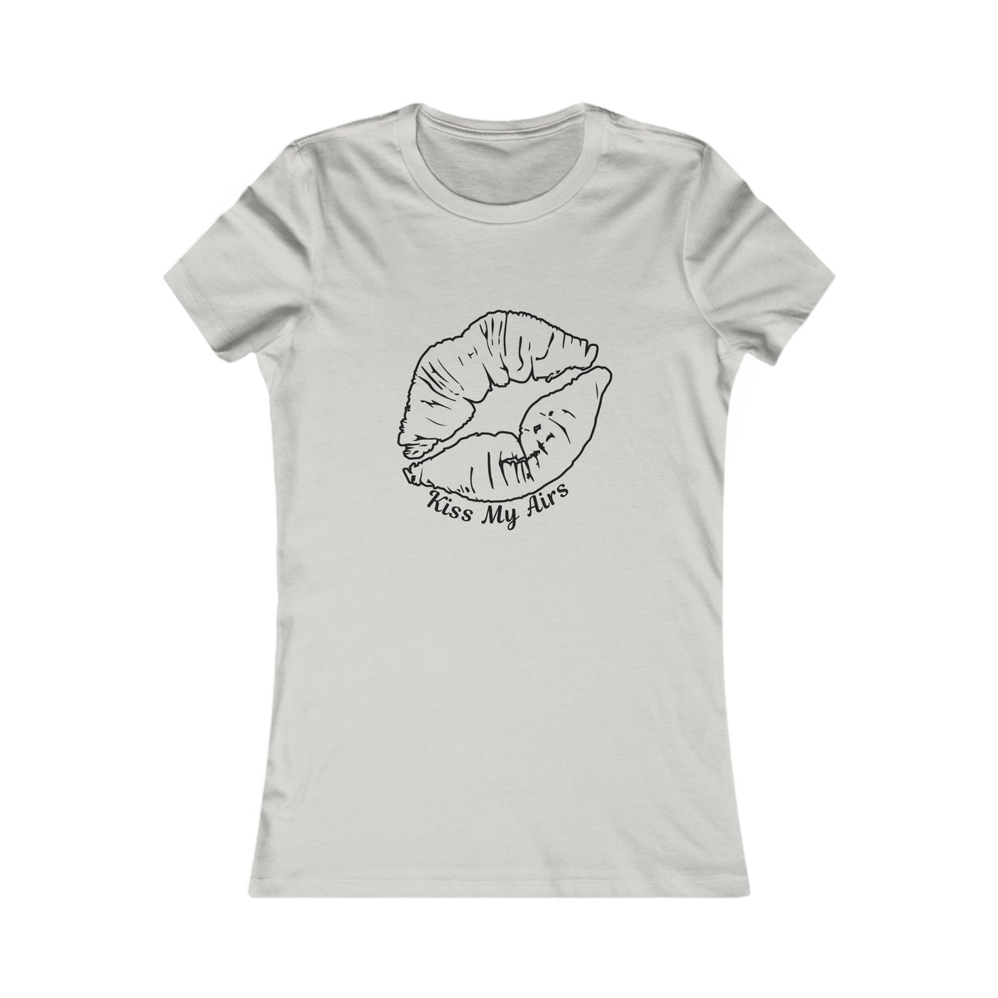Women's Kiss My Airs Tee, Cute Summer Shirt, Gift for Her, Casual Outfit, Funny Tee for Friends, Trendy Top