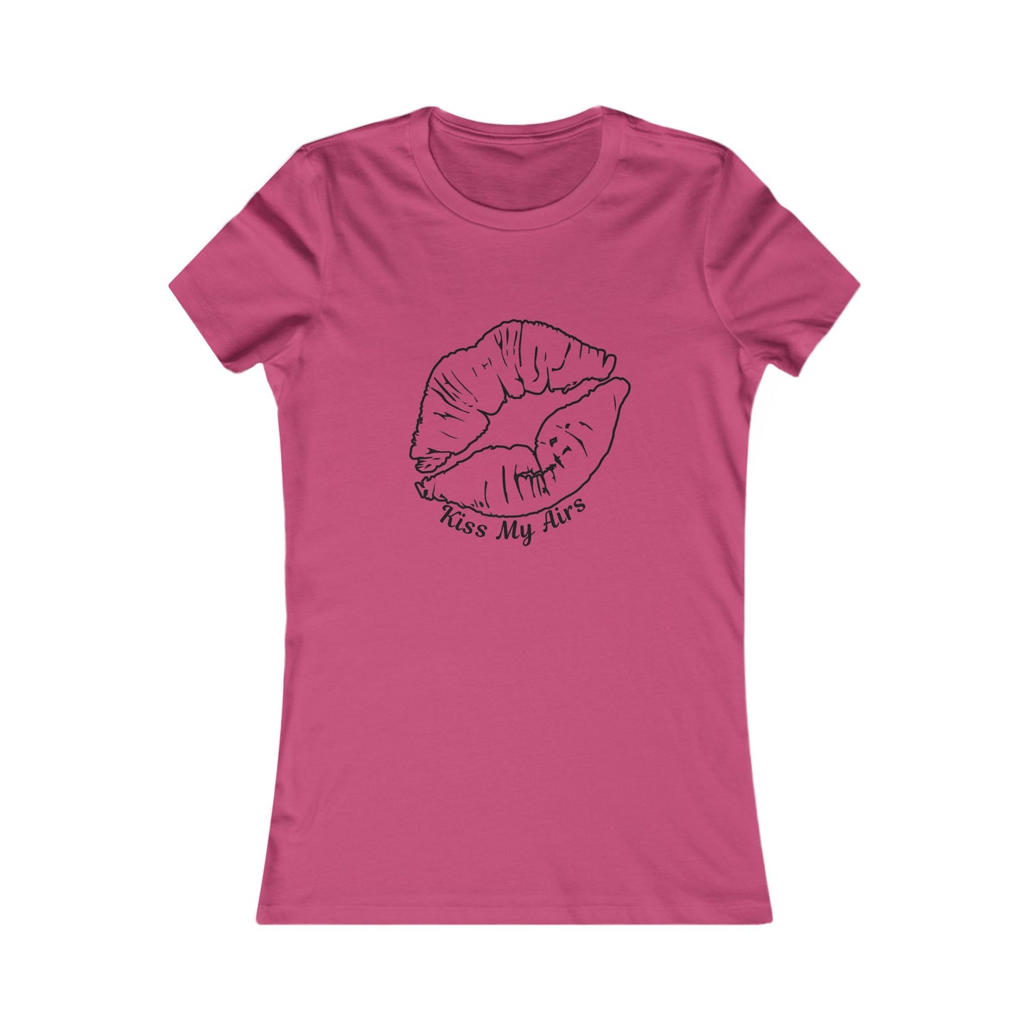 Women's Kiss My Airs Tee, Cute Summer Shirt, Gift for Her, Casual Outfit, Funny Tee for Friends, Trendy Top