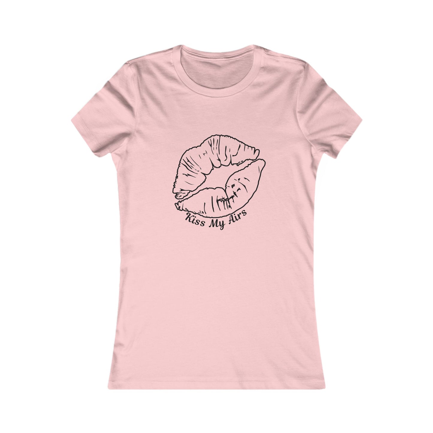 Women's Kiss My Airs Tee, Cute Summer Shirt, Gift for Her, Casual Outfit, Funny Tee for Friends, Trendy Top
