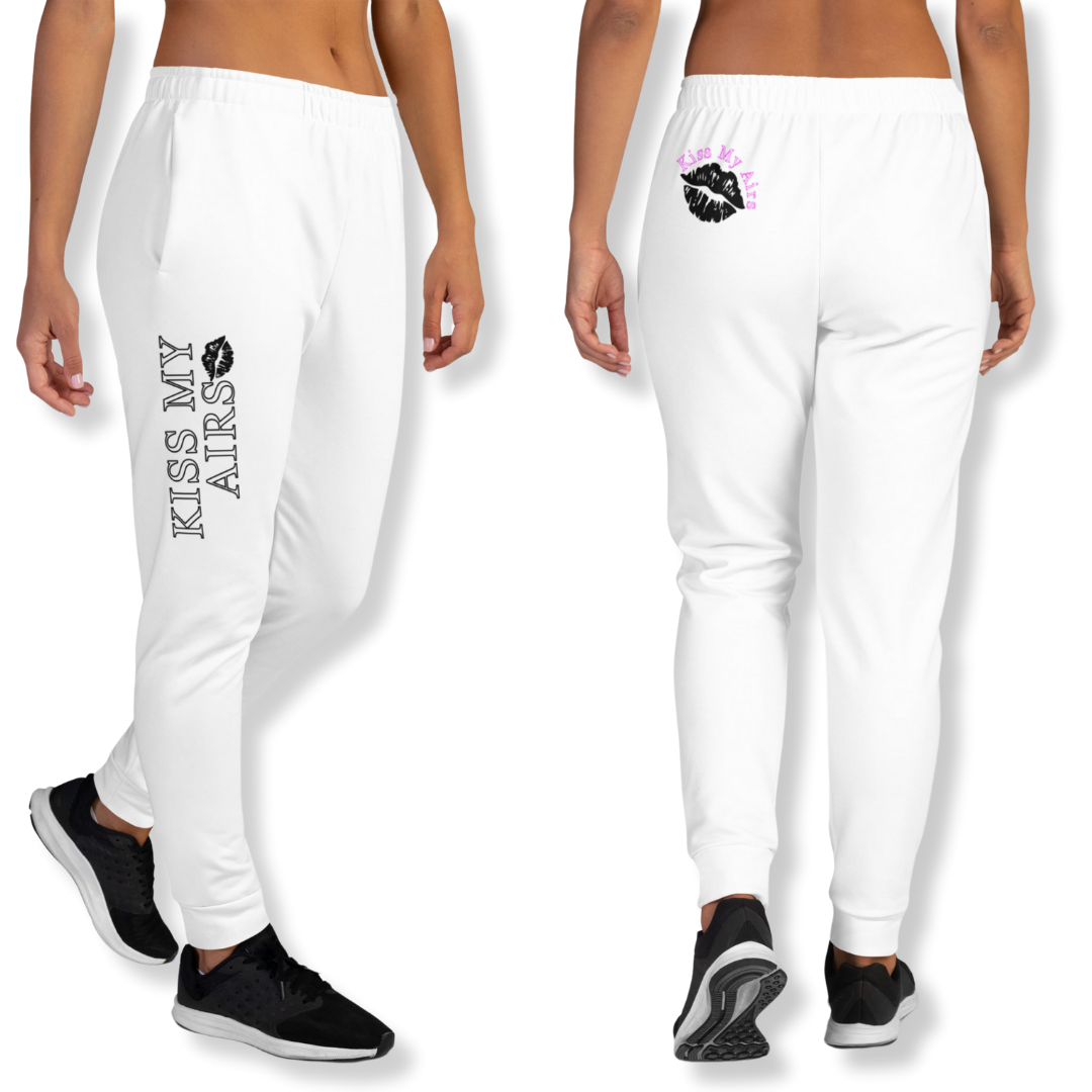 Women's Kiss My Airs Fleece Slim Fit Sweatpants - Drippin Diamonds Designs