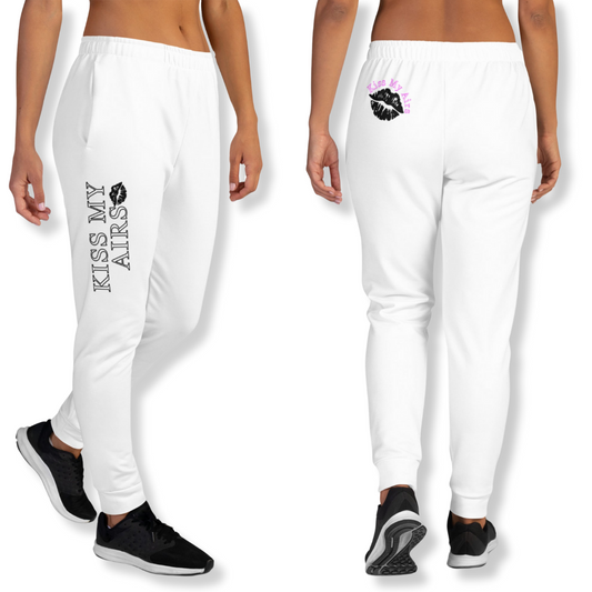 Women's Kiss My Airs Fleece Slim Fit Sweatpants - Drippin Diamonds Designs