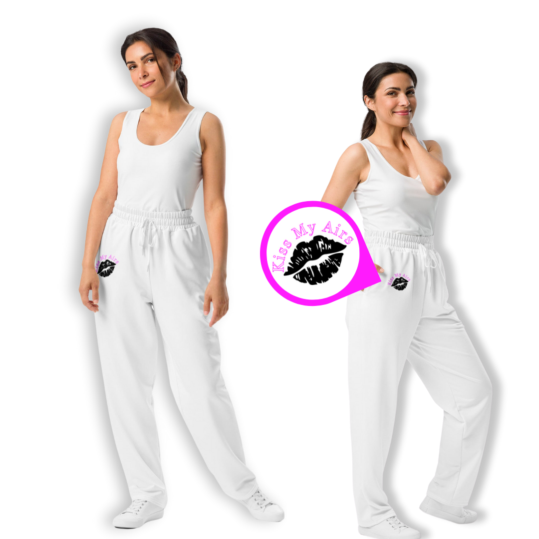Women's Kiss My Airs Wide-leg Joggers - Drippin Diamonds Designs