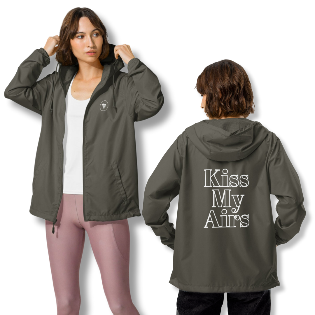 Women's Original Kiss My Airs Zip-Up Windbreaker - Drippin Diamonds Designs
