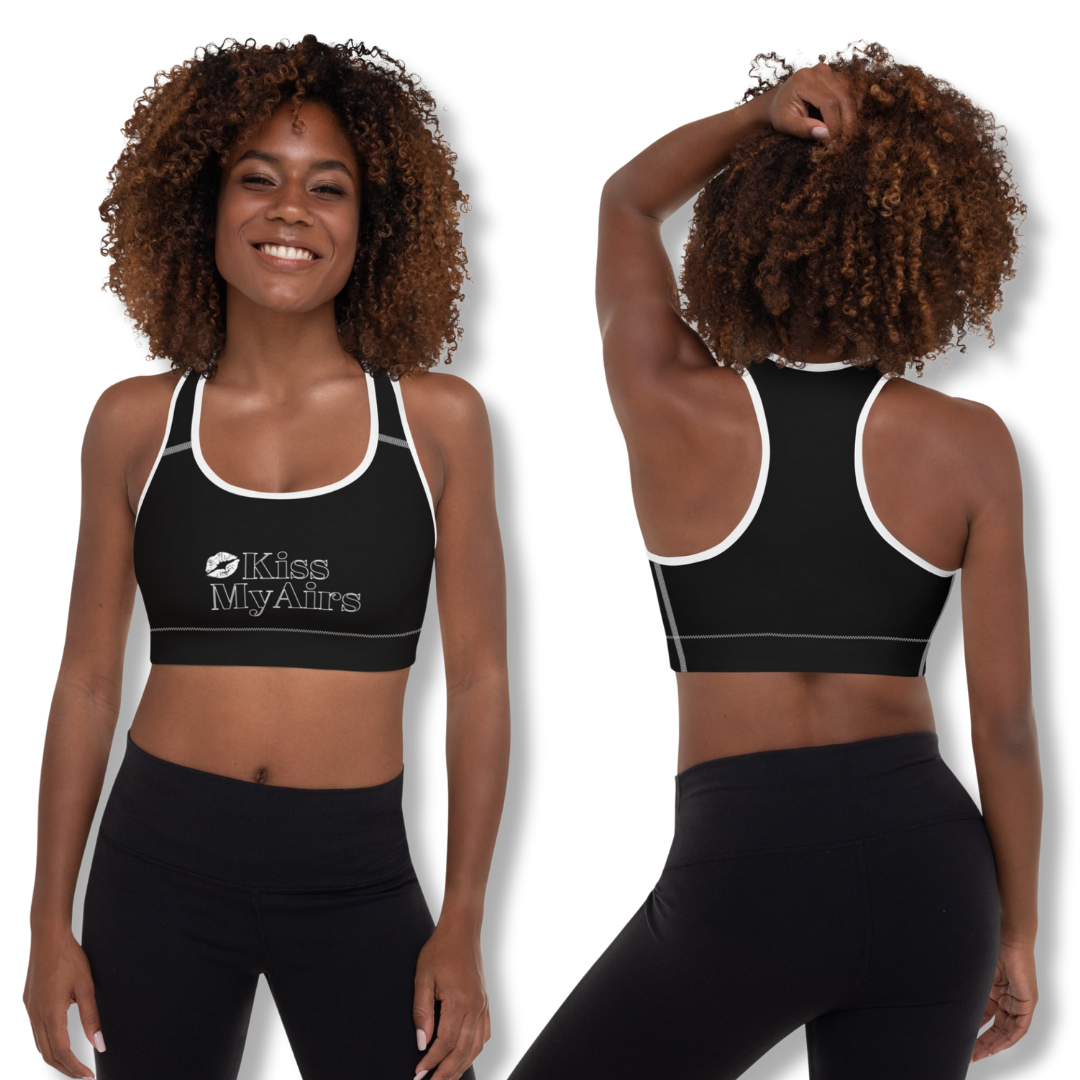 Kiss My Airs Scoop Racerback Sports Bra - Drippin Diamonds Designs
