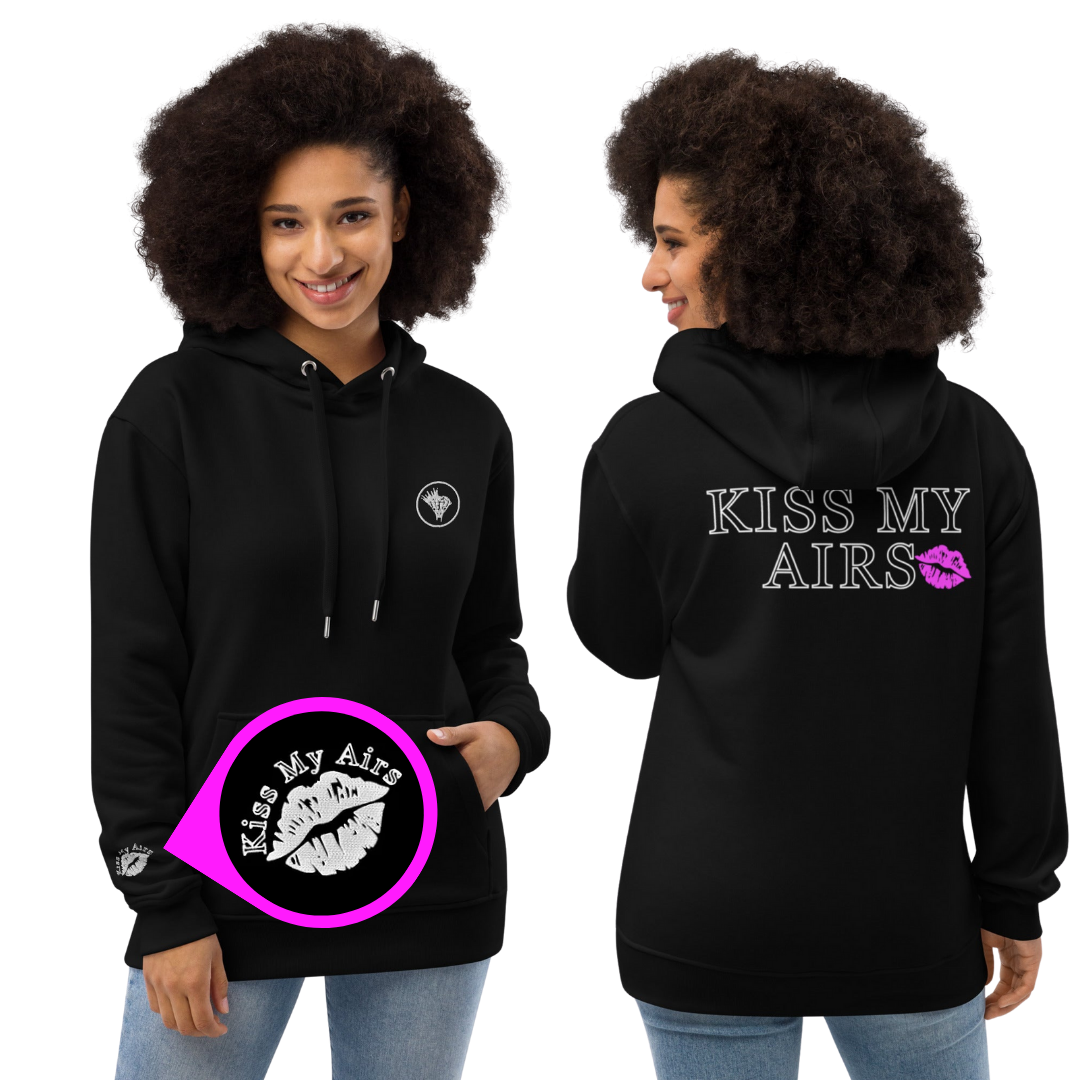 Women's Stitched In Style Kiss My Airs Fleece Lined Hoodie - Drippin Diamonds Designs
