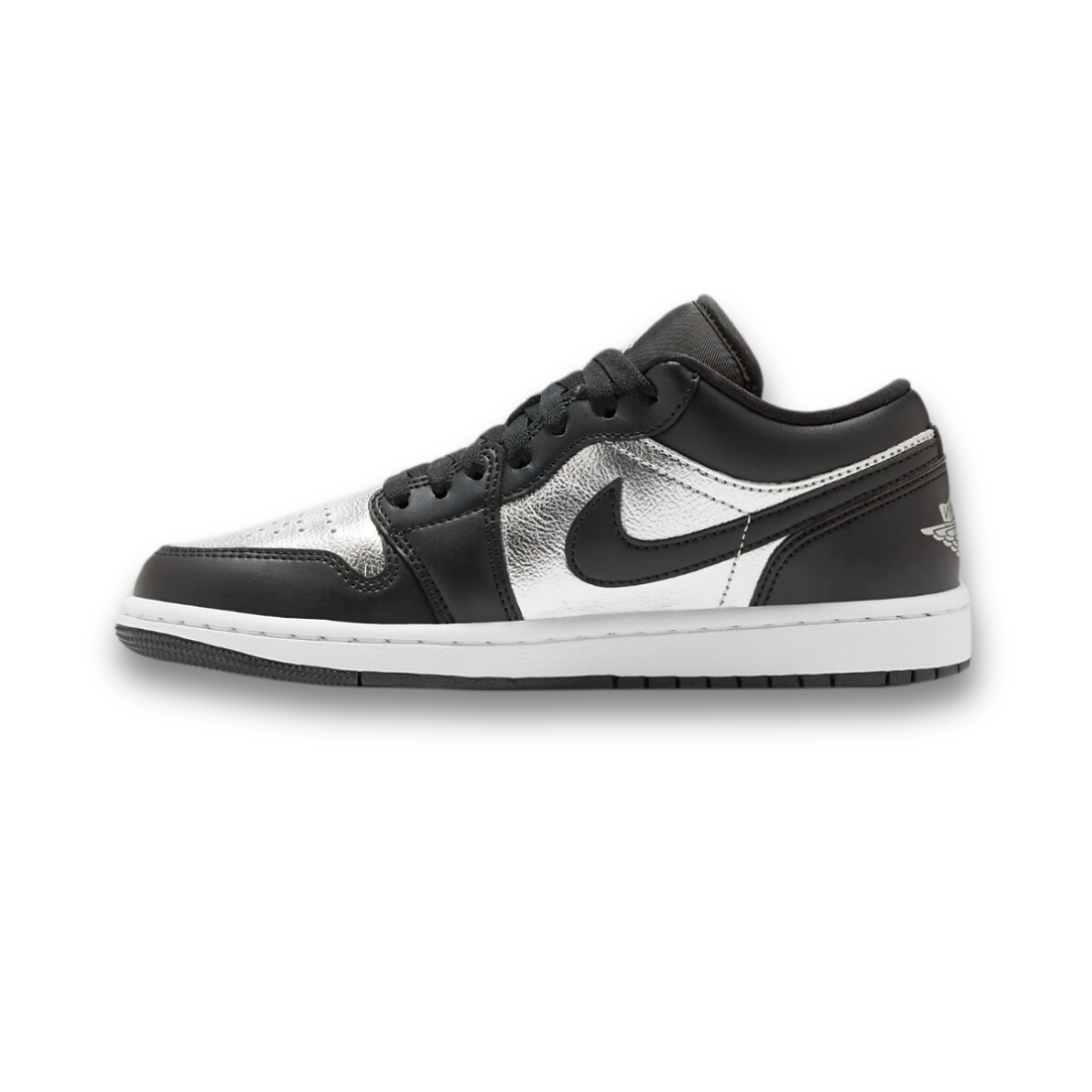 Women's Swarovski Air Jordan 1 Low SE 'Silver Toe’ - Drippin Diamonds Designs