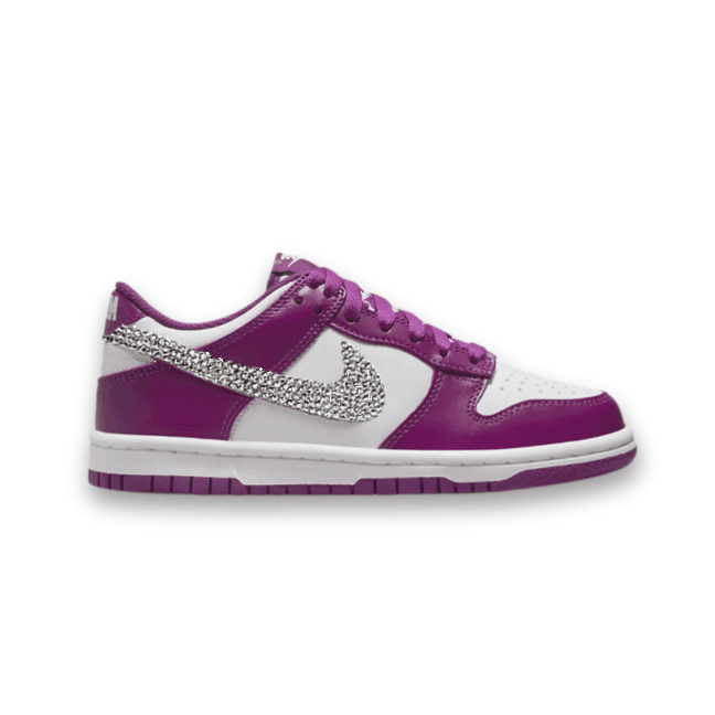 Swarovski Nike Dunk Low 'Viotech White’ (GS) - Drippin Diamonds Designs