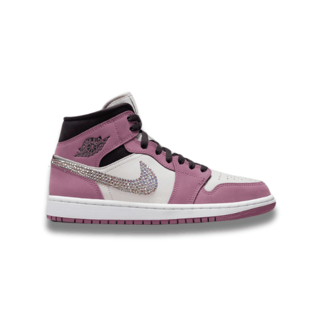 Women's Swarovski Air Jordan 1 Mid SE 'Berry Pink’ - Drippin Diamonds Designs