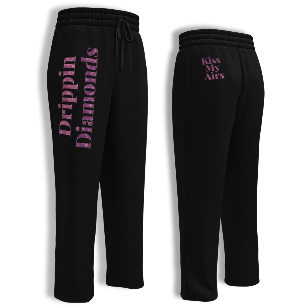 Women's Laced Up Relaxed Joggers - Drippin Diamonds Designs
