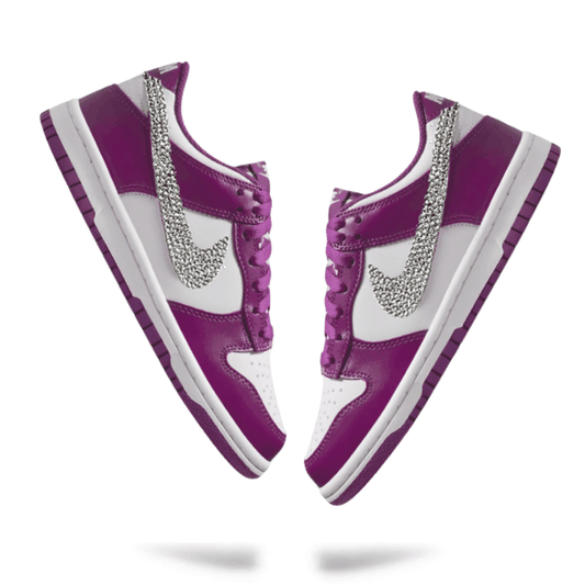 Swarovski Nike Dunk Low 'Viotech White’ (GS) - Drippin Diamonds Designs