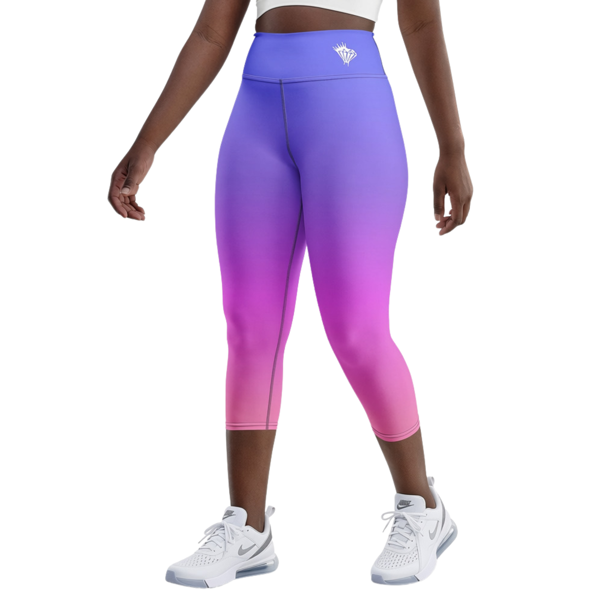 Sunset Ombre Yoga Capri Leggings