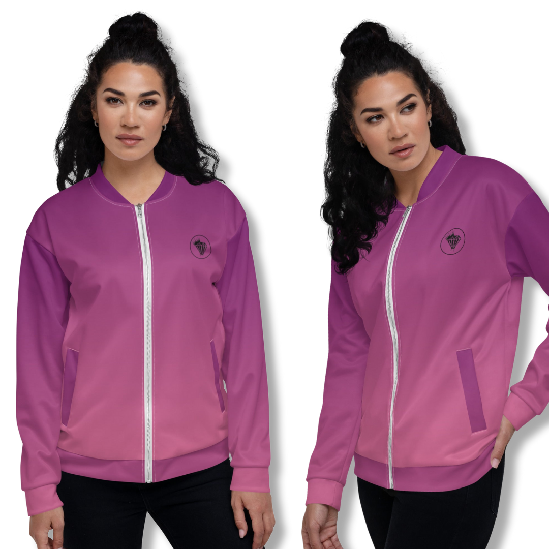 Women's Classic Fleece Lined Bomber Jacket - Drippin Diamonds Designs