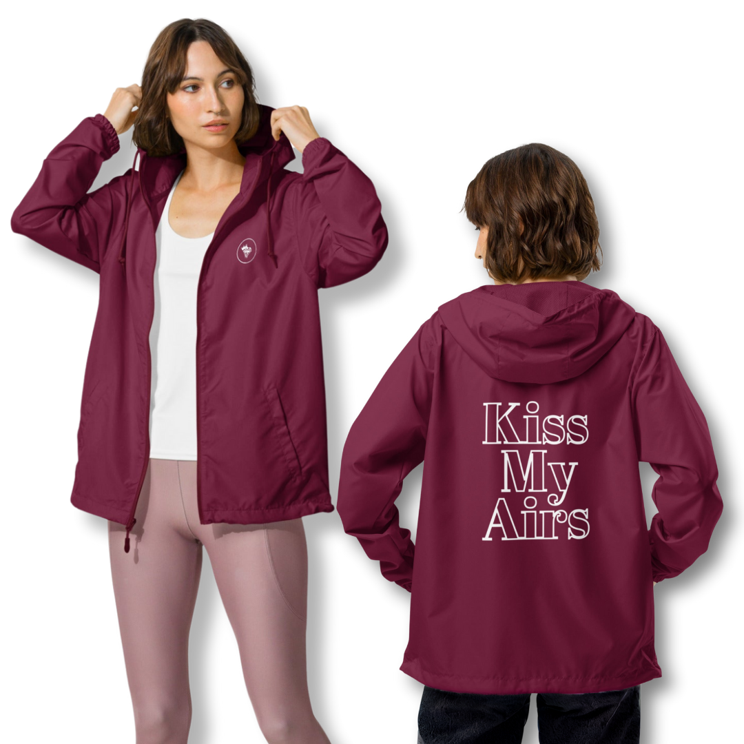 Women's Original Kiss My Airs Zip-Up Windbreaker - Drippin Diamonds Designs