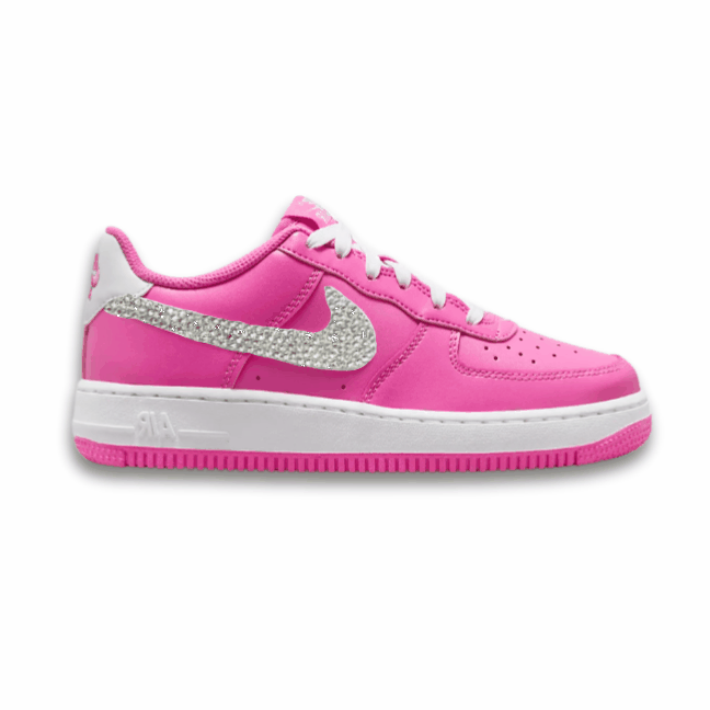 Women's Swarovski Nike Air Force 1 '07 'Playful Pink' (GS) - Drippin Diamonds Designs