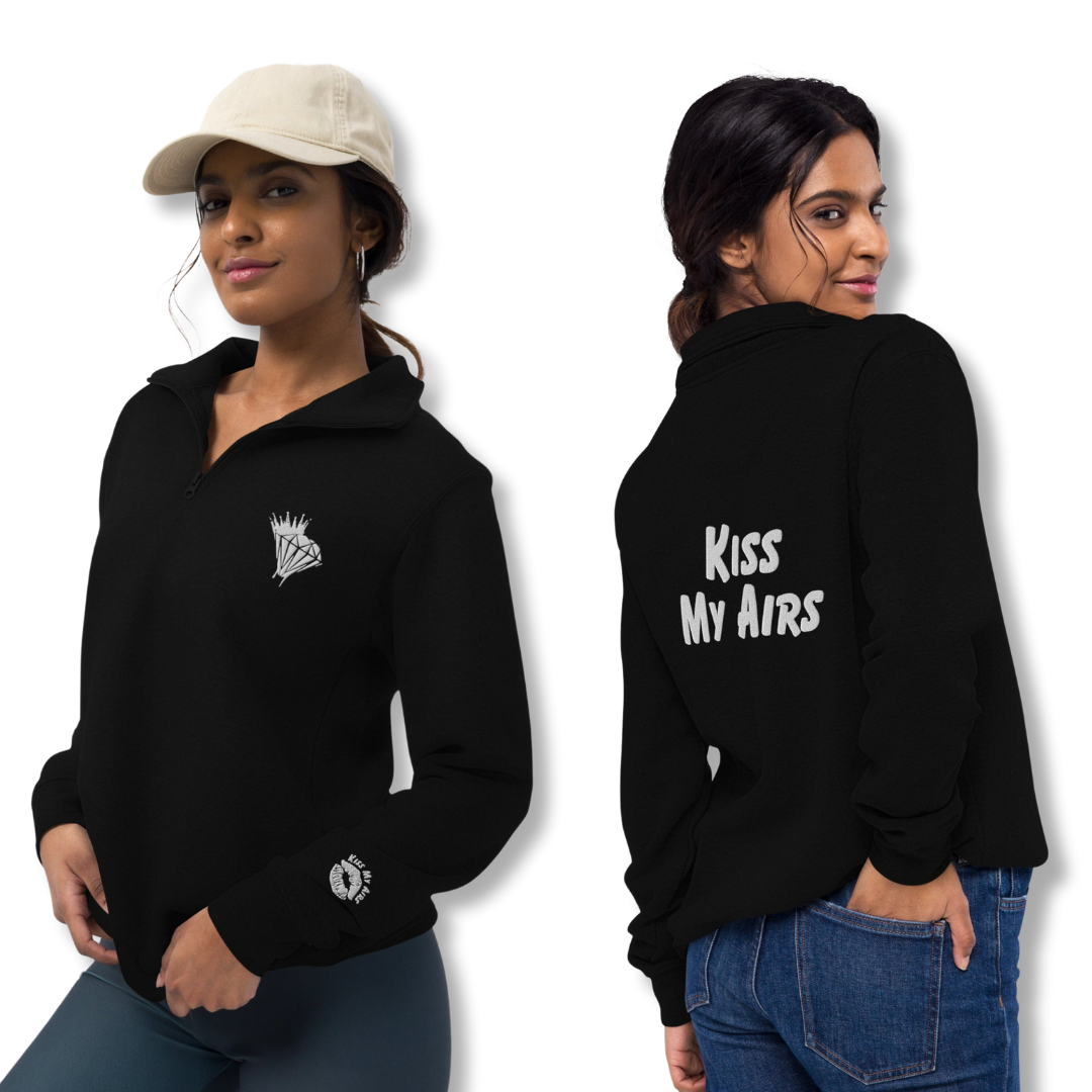 Women's Quarter Zip Fleece Pullover - Drippin Diamonds Designs