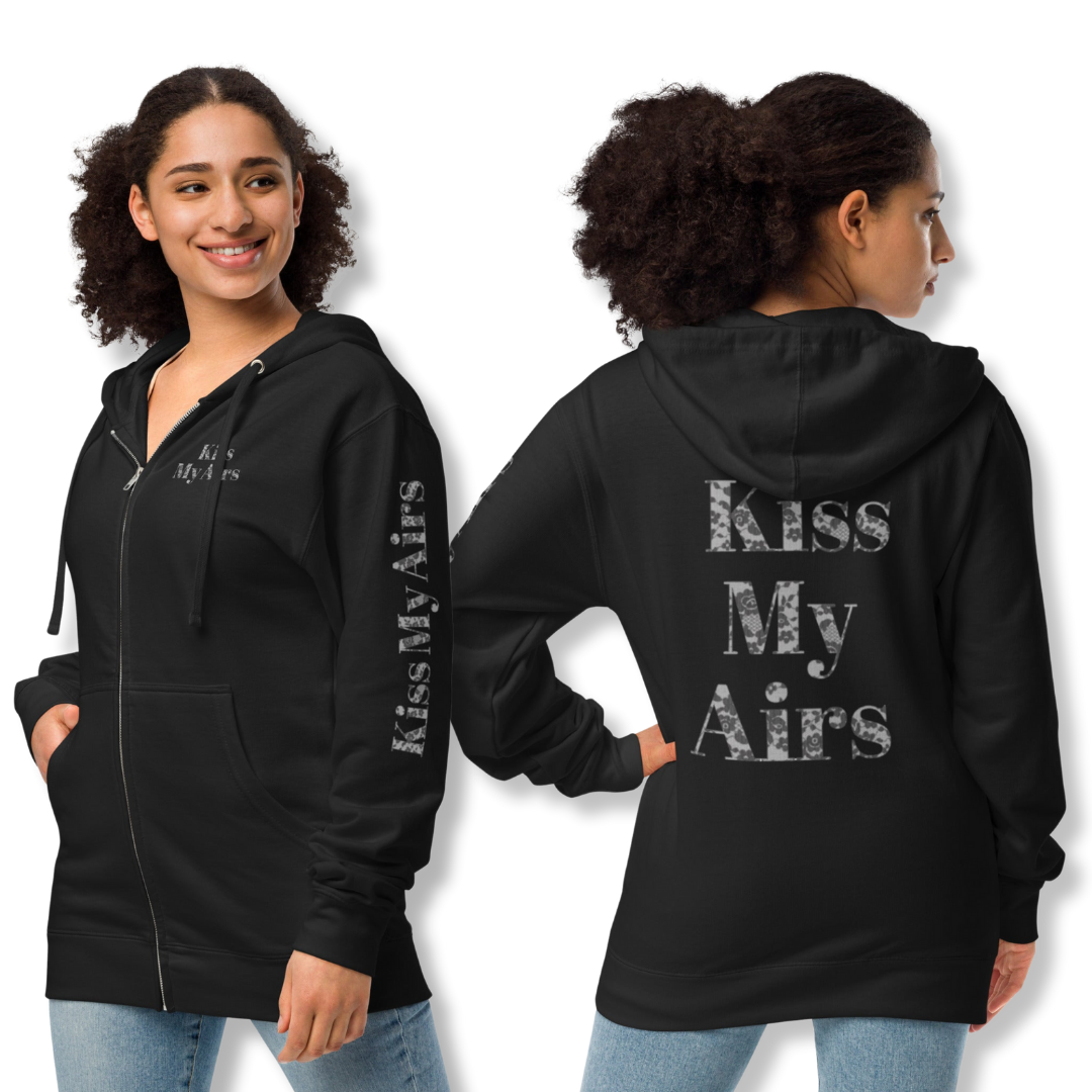 Women's Laced Up Fleece Zip Up Hoodie - Drippin Diamonds Designs
