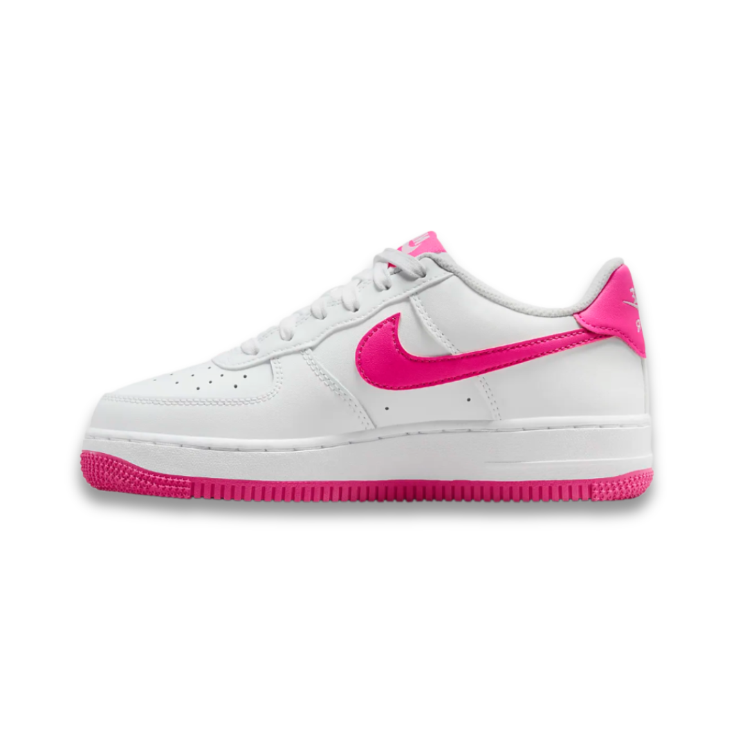 Swarovski Women's Nike Air Force 1 '07 'White Laser Fuchsia' (GS) - Drippin Diamonds Designs