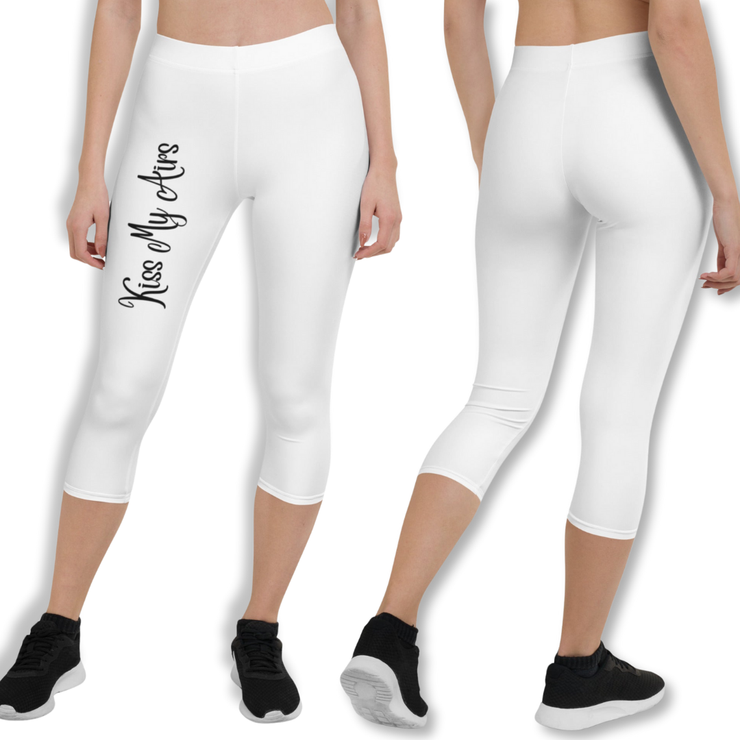 Women's Kiss My Airs Capri Leggings - Drippin Diamonds Designs