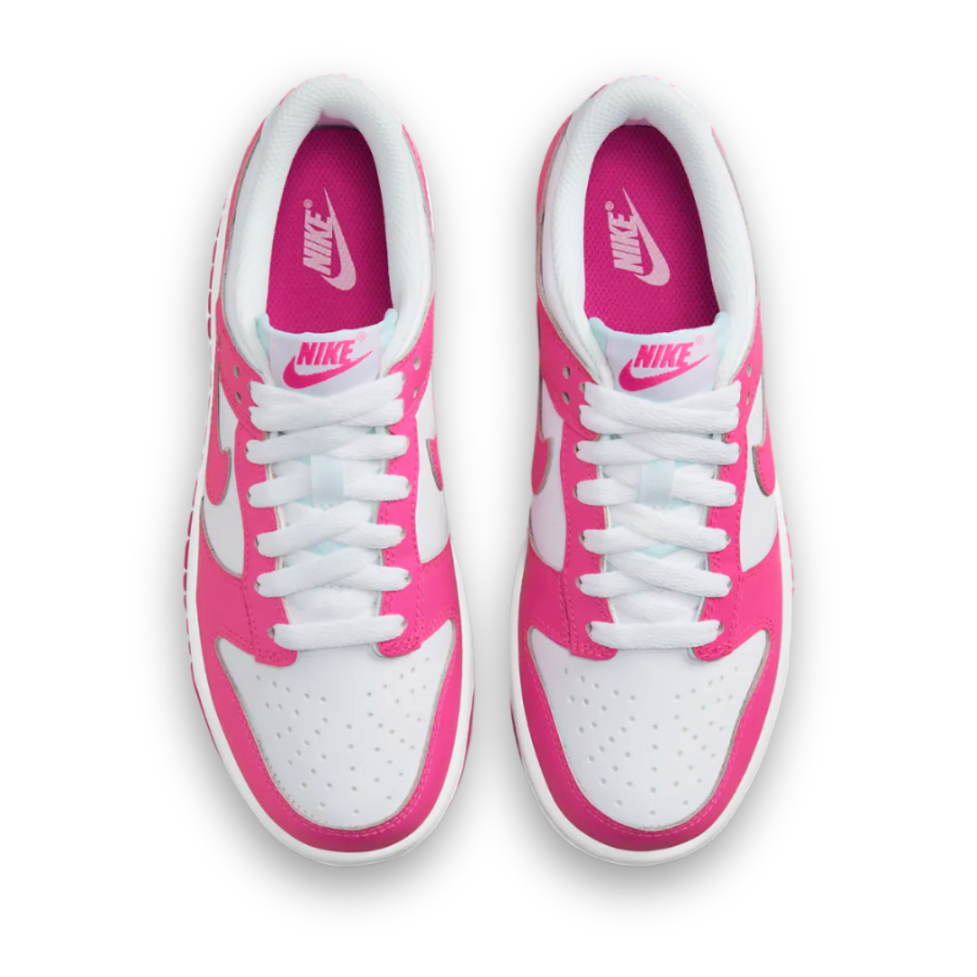 Swarovski Nike Dunk Low 'White Laser Fuchsia’ (GS) - Drippin Diamonds Designs