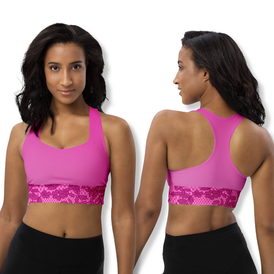 Laced Up Gradient Longline Sports Bra - Drippin Diamonds Designs