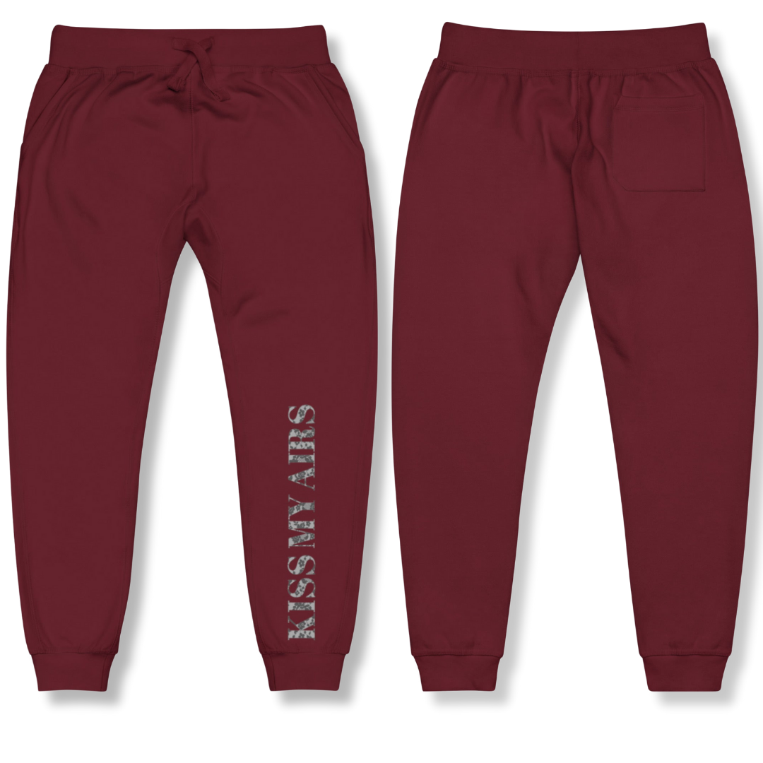 Women's Laced Up Kiss My Airs Fleece Sweatpants - Drippin Diamonds Designs