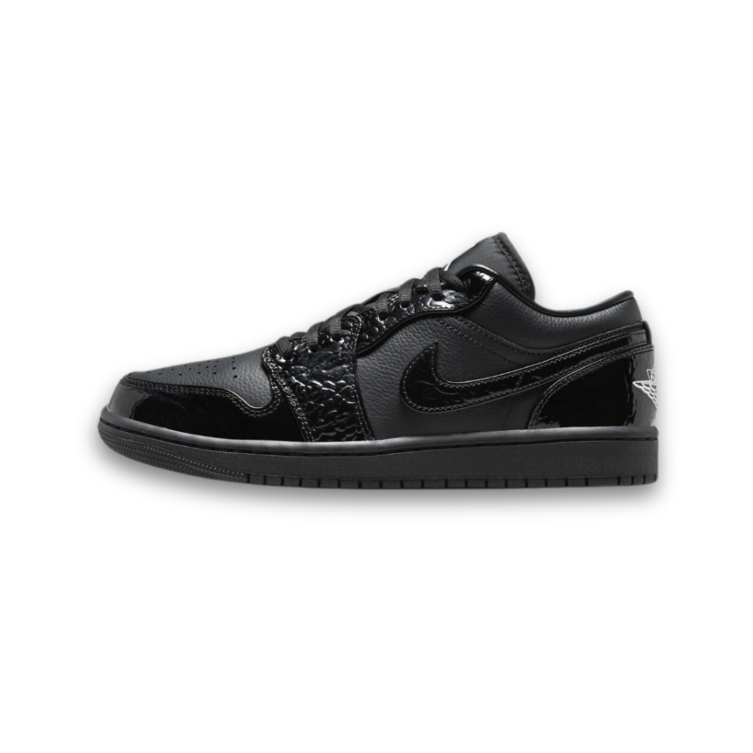 Women's Swarovski Air Jordan 1 Low SE 'Black Croc’ - Drippin Diamonds Designs