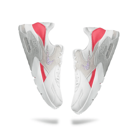 Women's Swarovski Nike Air Max Excee 'White Aster Pink Platinum' - Drippin Diamonds Designs