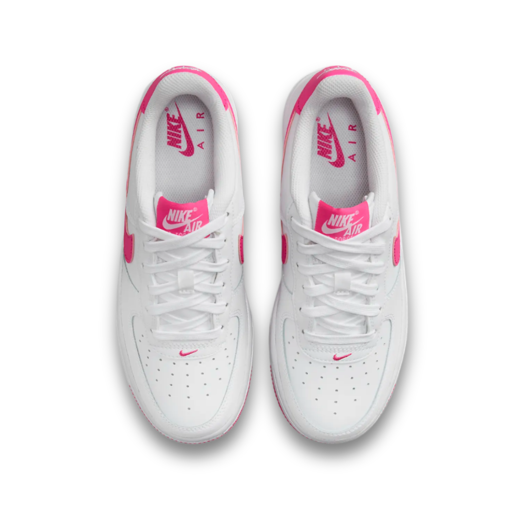 Swarovski Women's Nike Air Force 1 '07 'White Laser Fuchsia' (GS) - Drippin Diamonds Designs