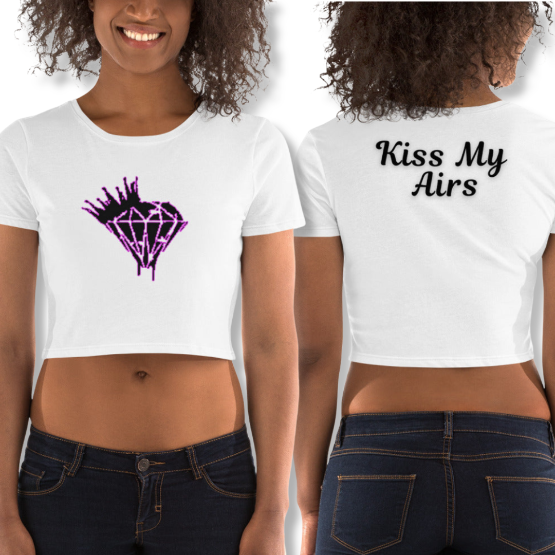 Women's Drippin Diamond Crop Slim Fit Tee - Drippin Diamonds Designs