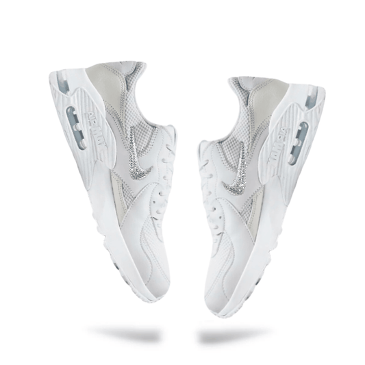 Women's Swarovski Nike Air Max Excee 'White Metallic Platinum' - Drippin Diamonds Designs