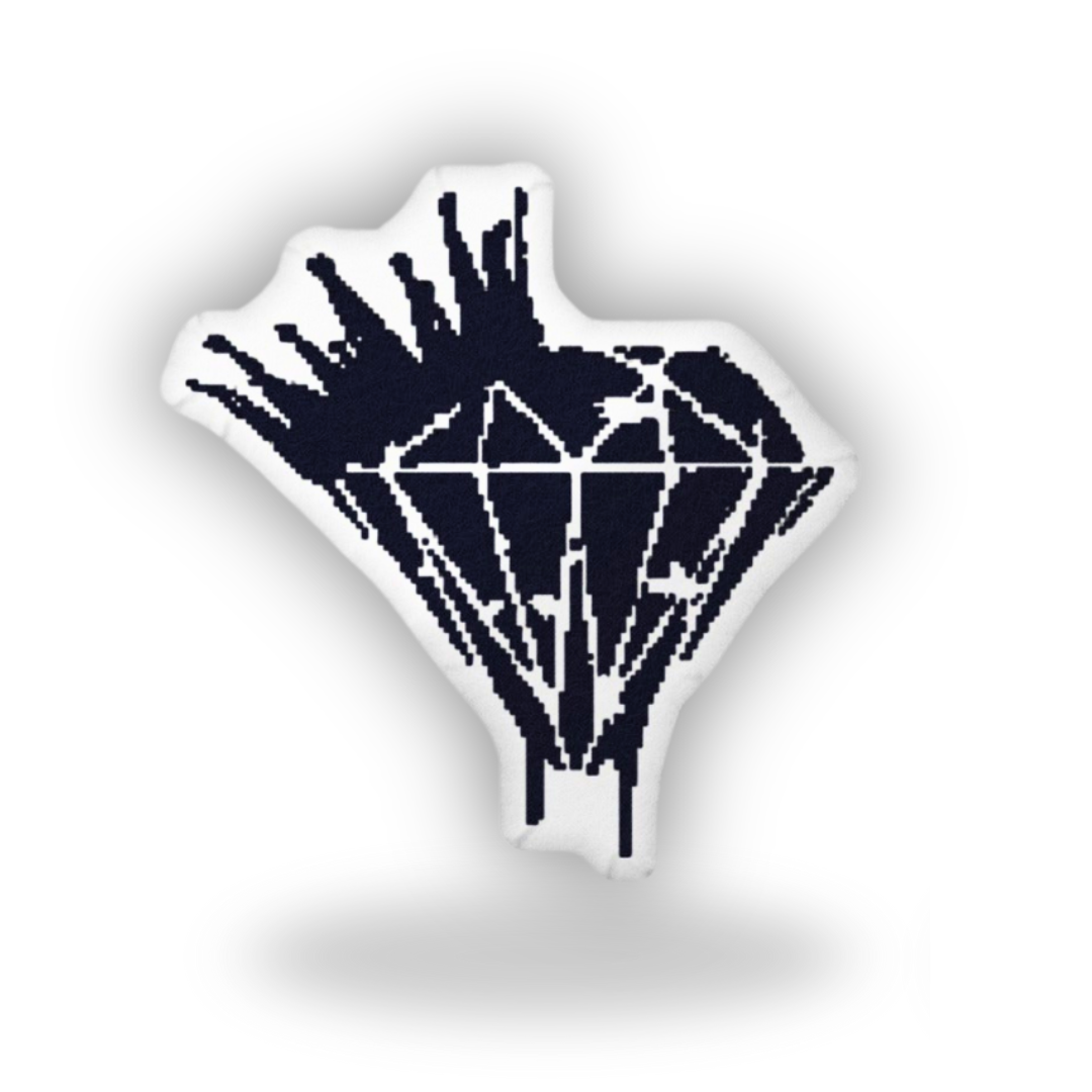 Custom-shaped pillow - Drippin Diamonds Designs