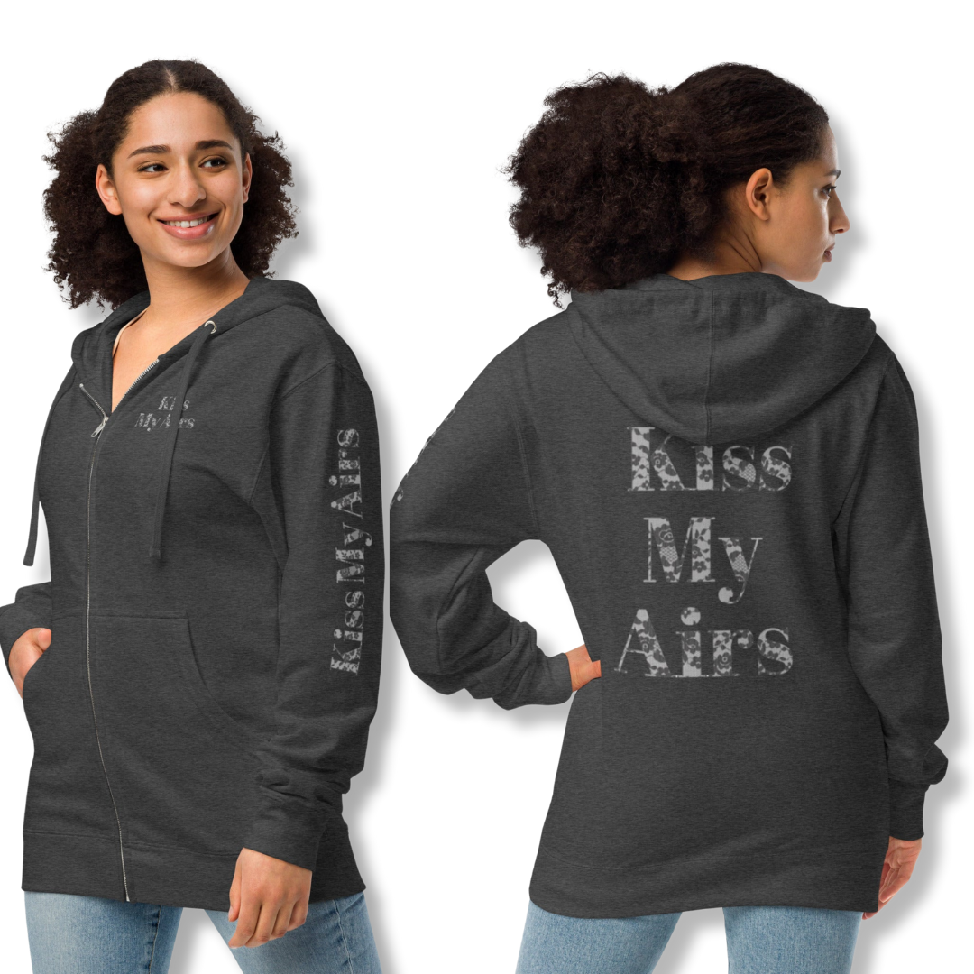 Women's Laced Up Fleece Zip Up Hoodie - Drippin Diamonds Designs