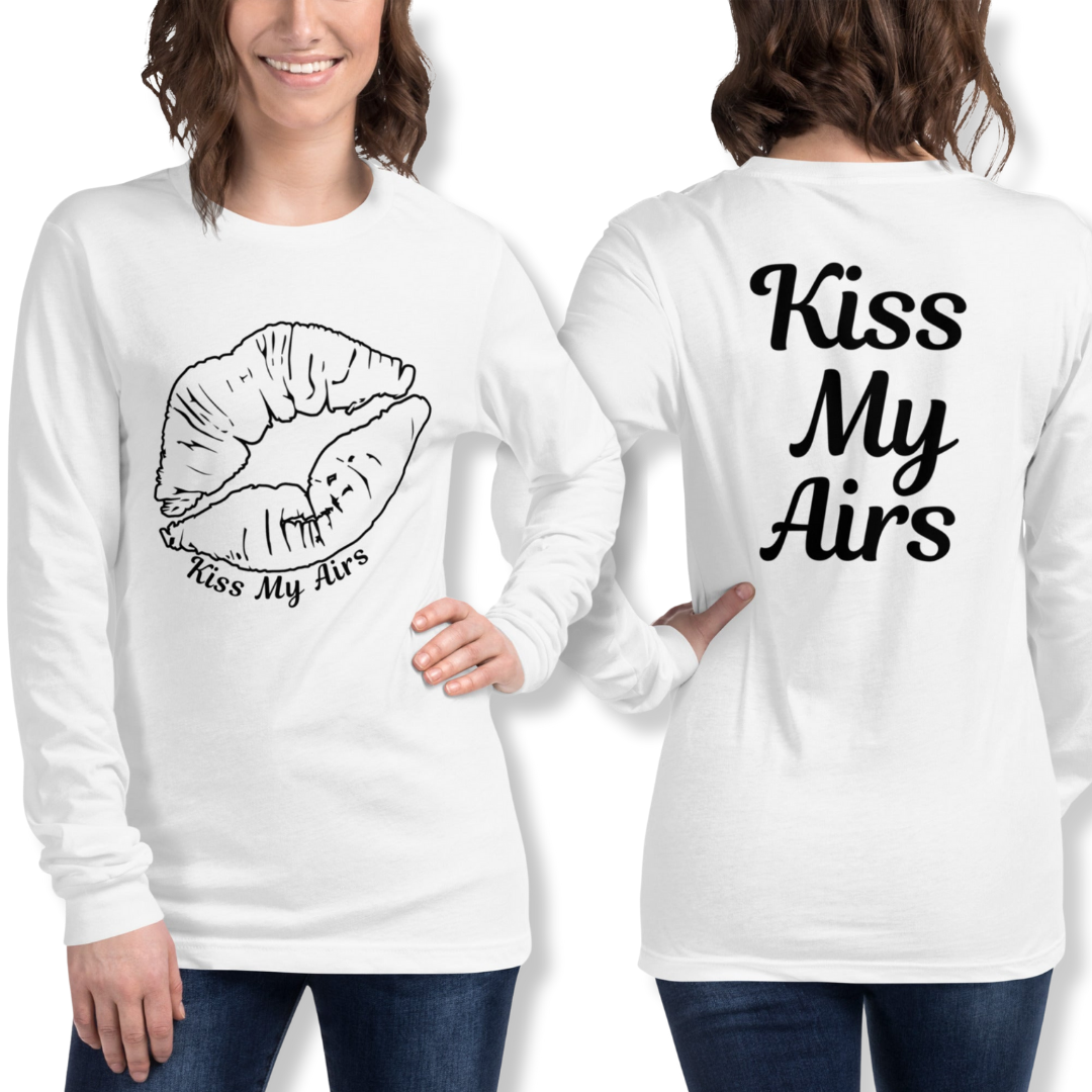 Women's Kiss My Airs Long Sleeve Tee - Drippin Diamonds Designs