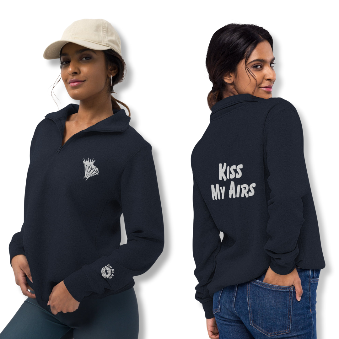 Women's Quarter Zip Fleece Pullover - Drippin Diamonds Designs