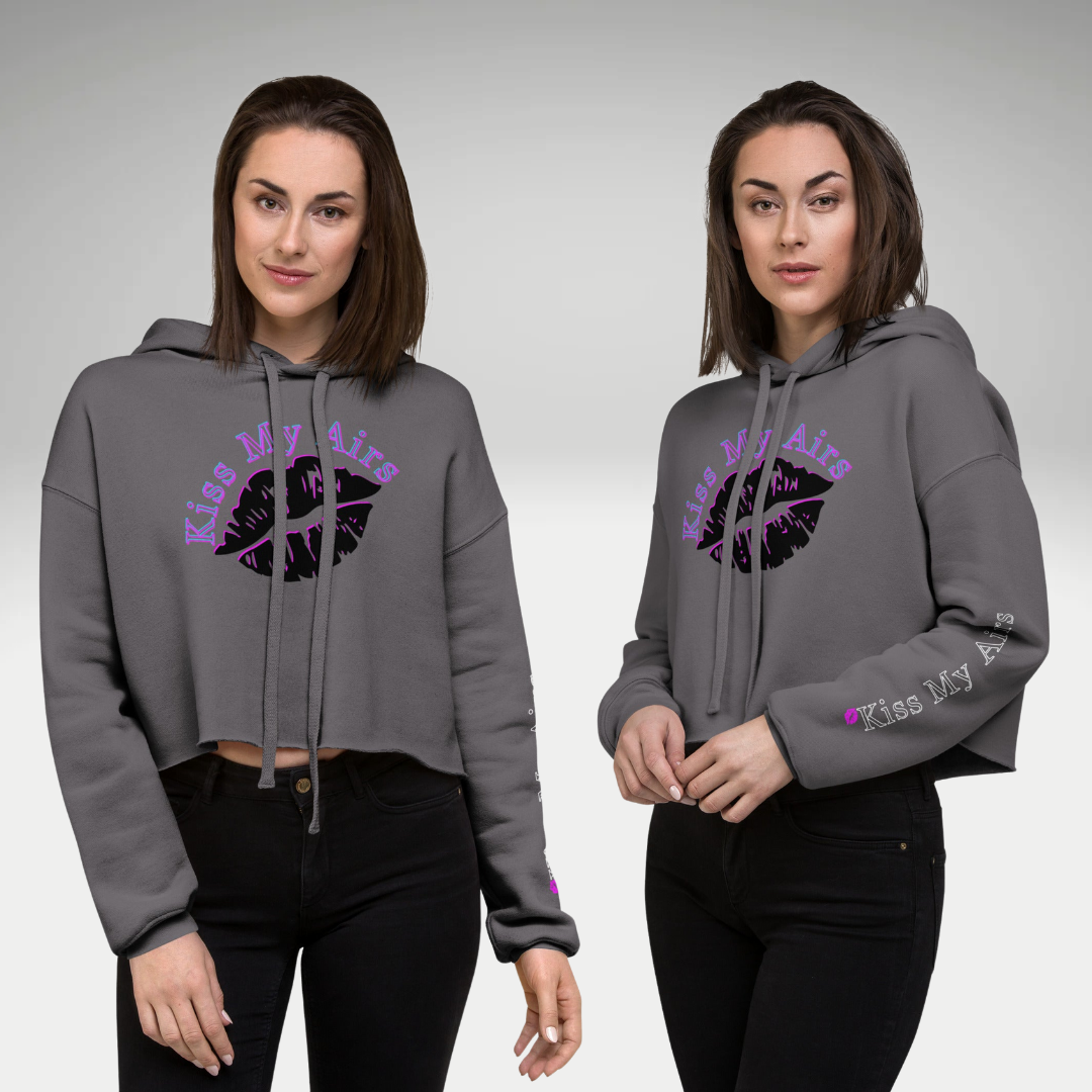 Women's Kiss My Airs Crop Hoodie - Drippin Diamonds Designs