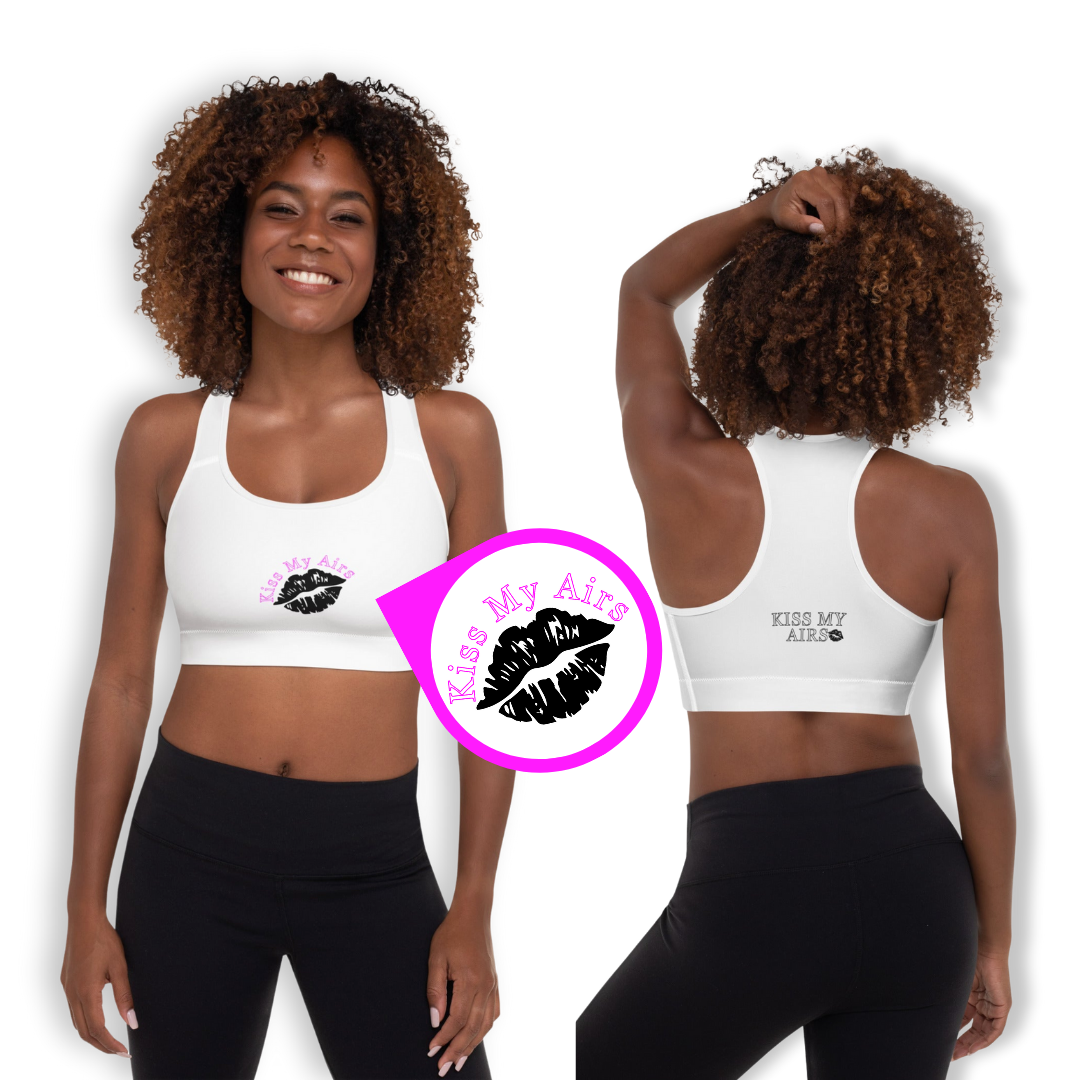 Kiss My Airs Padded Sports Bra - Drippin Diamonds Designs