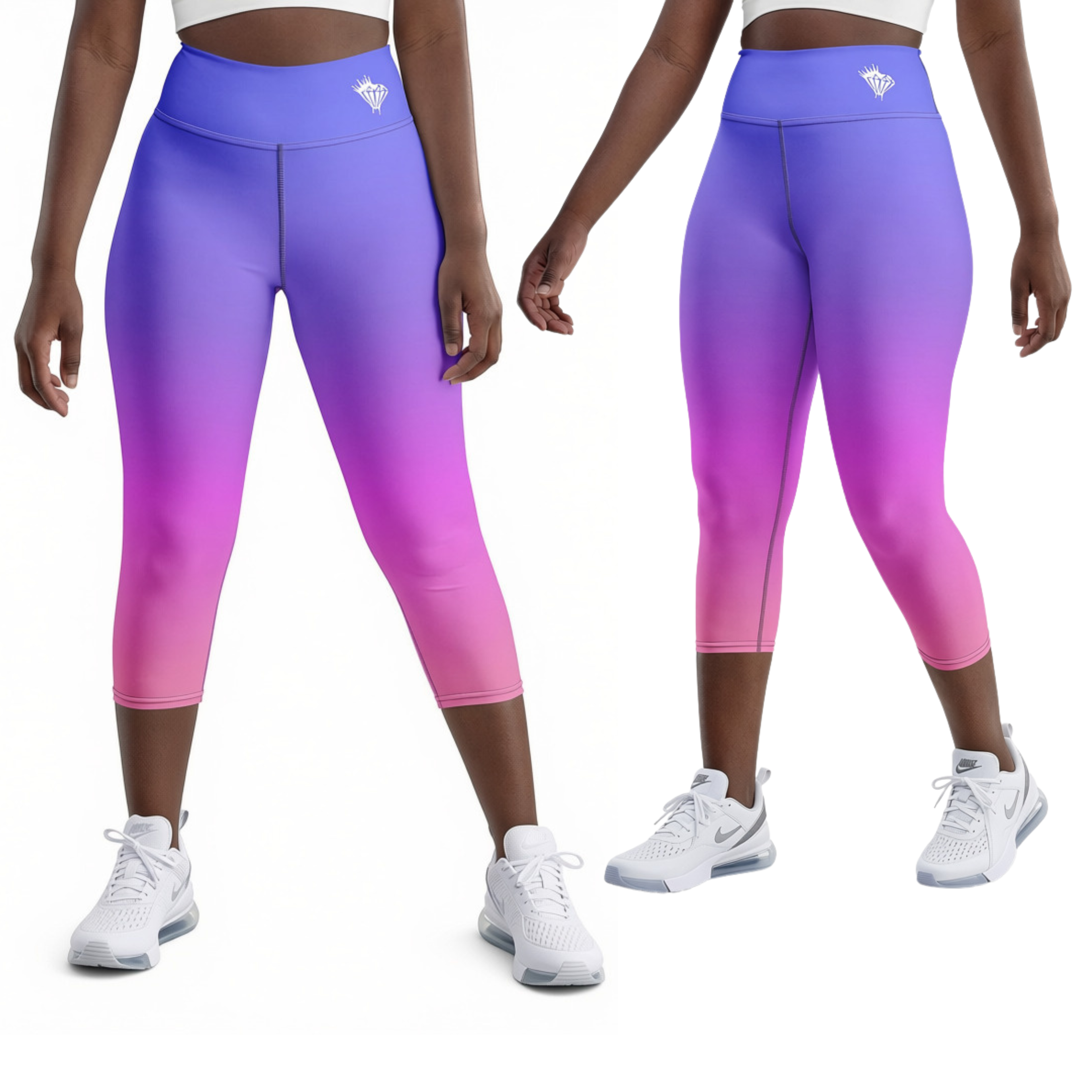 Sunset Ombre Yoga Capri Leggings