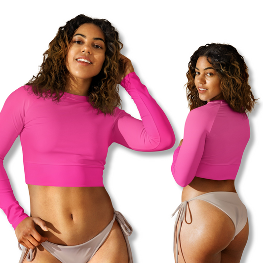Women's Gradient Long-sleeve Crop Top - Drippin Diamonds Designs