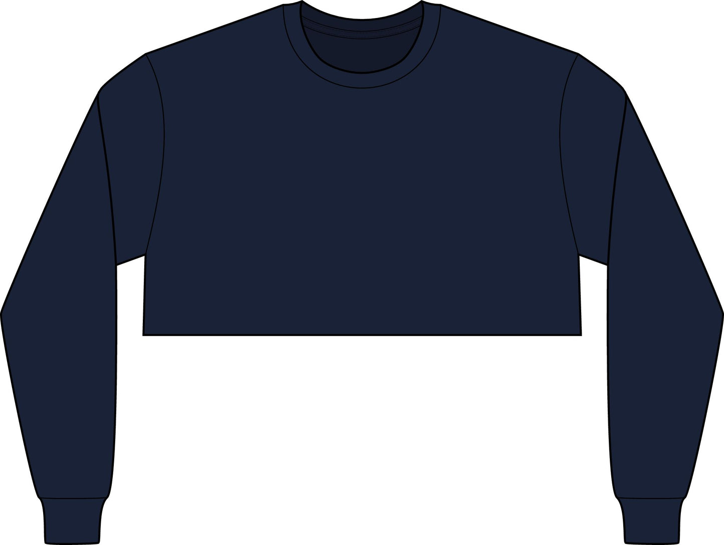 Women's Kiss My Airs Awesome Crop Long Sleeve Tee