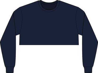 Women's Kiss My Airs Awesome Crop Long Sleeve Tee