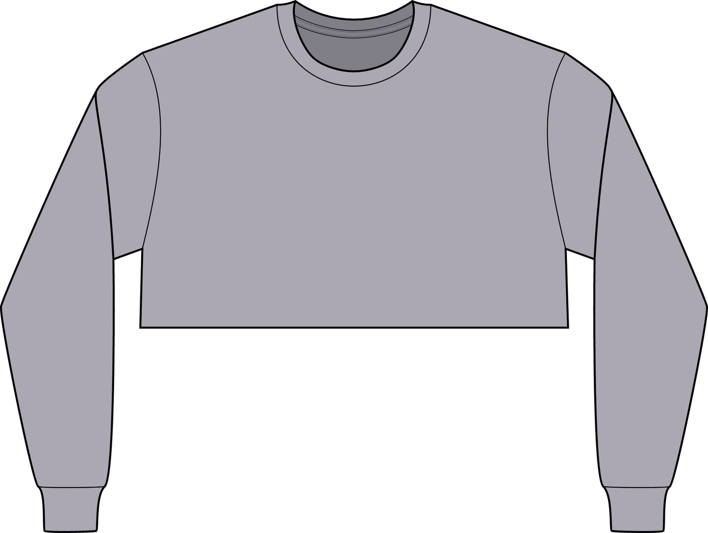 Women's Kiss My Airs Awesome Crop Long Sleeve Tee