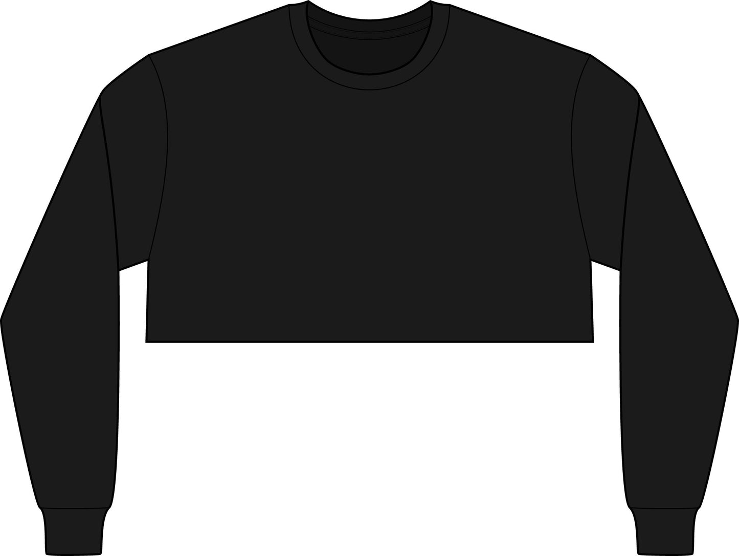 Women's Kiss My Airs Awesome Crop Long Sleeve Tee