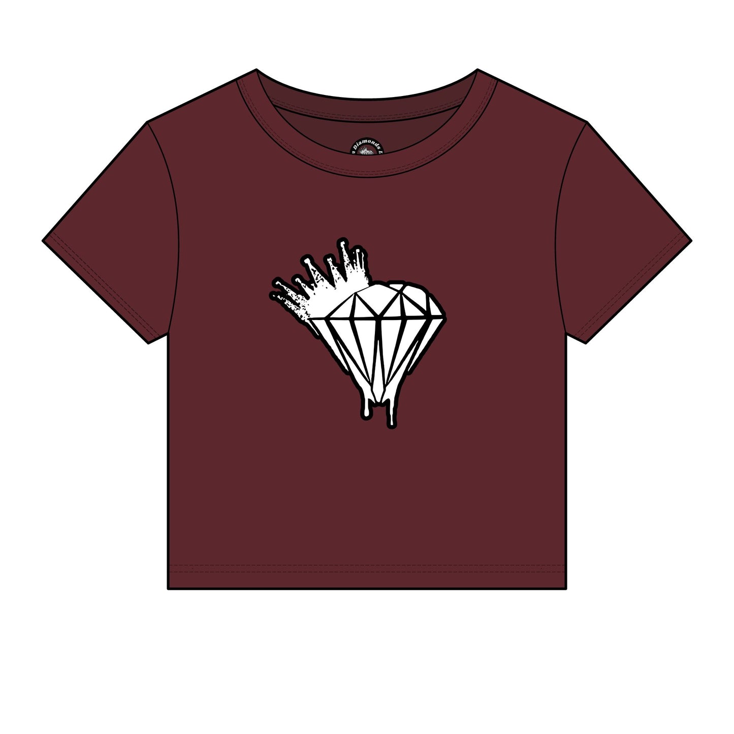 Women's Drippin Diamond Micro Rib Baby Tee