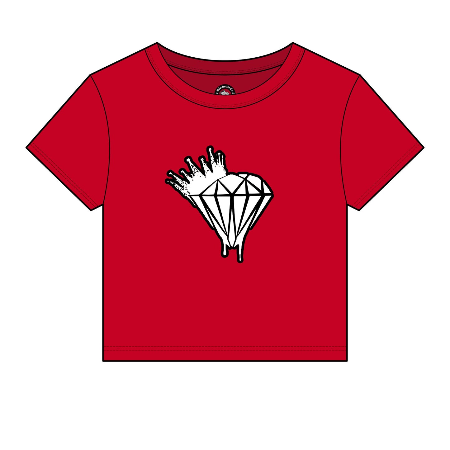 Women's Drippin Diamond Micro Rib Baby Tee