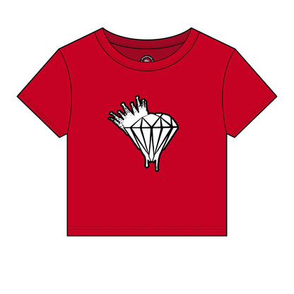 Women's Drippin Diamond Micro Rib Baby Tee