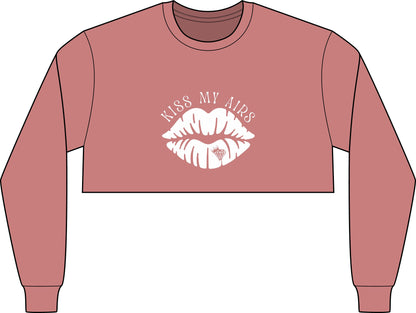 Women's Kiss My Airs Awesome Crop Long Sleeve Tee