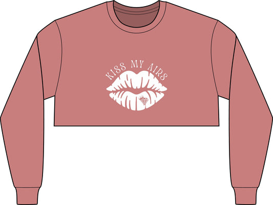 Women's Kiss My Airs Awesome Crop Long Sleeve Tee