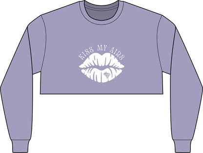 Women's Kiss My Airs Awesome Crop Long Sleeve Tee